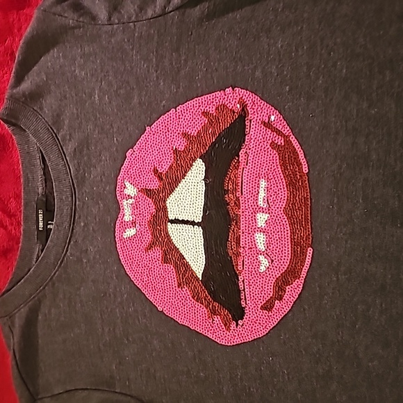 Forever 21 sweatshirt, size L , dark gray - Picture 3 of 7